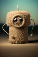 spool of twine sitting on top of a table. . photo