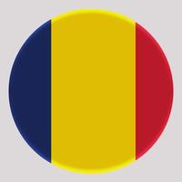 3D Flag of Chad on circle photo