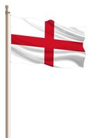 3D Flag of England on a pillar photo