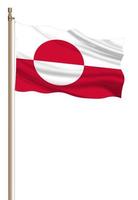 3d bandera de Groenlandia en un pilar foto