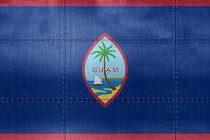 3d bandera de guam en metal foto