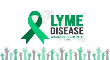 Lyme Disease Awareness Month background or banner design template celebrated in may vector