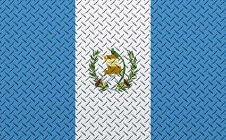 3d bandera de Guatemala en un metal foto