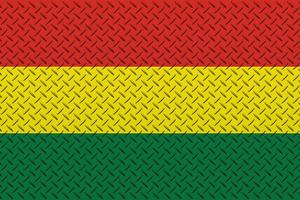 3d bandera de bolivia en un metal foto