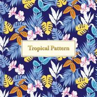 251. Tropical Flower Seamless pattern vector