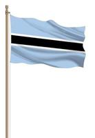 3D Flag of Botswana on a pillar photo