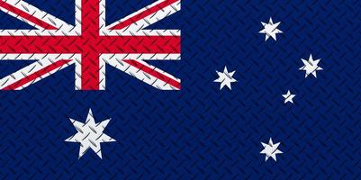 3d bandera de Australia en un metal foto