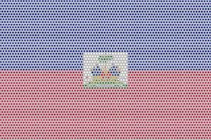 3D Flag of Haiti on metal photo