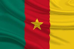3d bandera de camerún sobre tela foto