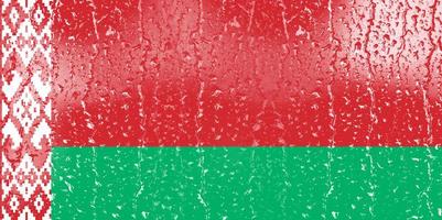 3d bandera de bielorrusia en un vaso foto