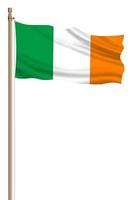 3D Flag of Ireland on a pillar photo