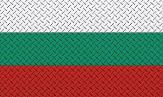 3D Flag of Bulgaria on a metal photo