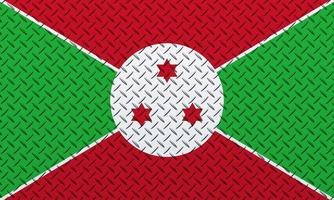 3d bandera de Burundi en un metal foto