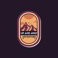 arriba y lejos aventuras logo en vector