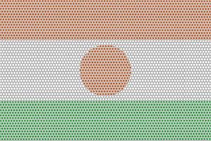 3D Flag of Niger on metal photo