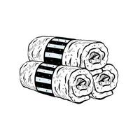 Vector illustration of twisted towels on white background