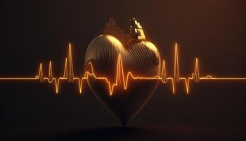 heart beat pulse, digital art illustration, photo