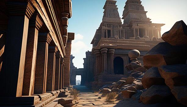 ancient civilizations, digital art illustration, photo