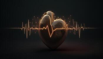 heart beat pulse, digital art illustration, photo