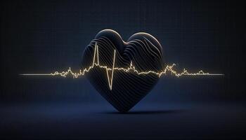 heart beat pulse, digital art illustration, photo