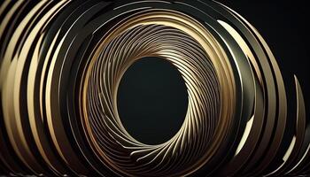 circle made of wavy lines, digital art illustration, photo
