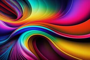 abstract colorful background with smooth lines in rainbow colors, photo