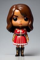 Cute Collectible Female Funko Pop Vinyl Figure in Modern and Stylish Clothing. photo