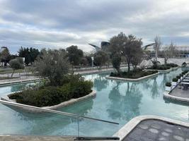 Amazing view of baku park in cloudy weather photo