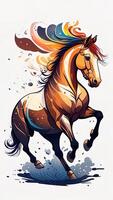 Horse vector illustration on white background. photo