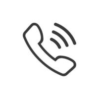 Phone Call Line Isolated Vector Icon