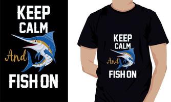 fishing shirt design template vector