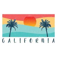 diseño de camiseta de california vector