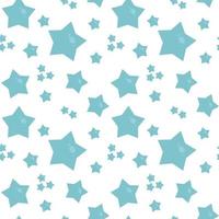 Seamless pattern with blue stars. Its a boy vector