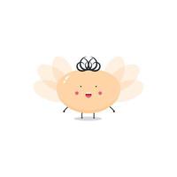 Cute cartoon termite character emoji and expression with pose vector