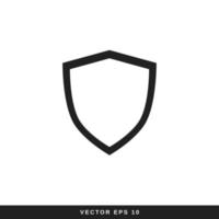 proteger contorno emblema icono diseño vector