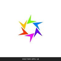 creativo estrellas concepto logo diseño vector