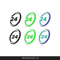 circle number 24 logo symbol vector