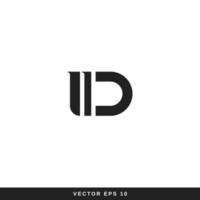 two and letter d logo concept vector