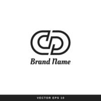 Creative logo, letter D and P combination logo design vector