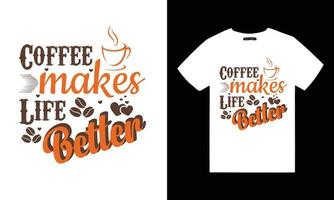 tipografía café t camisa diseño gratis vector