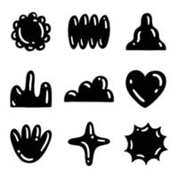 Set of illustration Hand drawing Shape icons vector