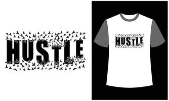 Hustle bird flay illustration vector t shirt design