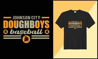 doughboy johnson city typography t shirt design illustration base ball vector design