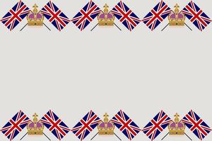 Sceptre coronation UK Union Jack flag background vector illustration celebration