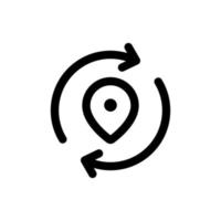Simple Change Location icon. The icon can be used for websites, print templates, presentation templates, illustrations, etc vector