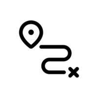 Simple Route icon. The icon can be used for websites, print templates, presentation templates, illustrations, etc vector