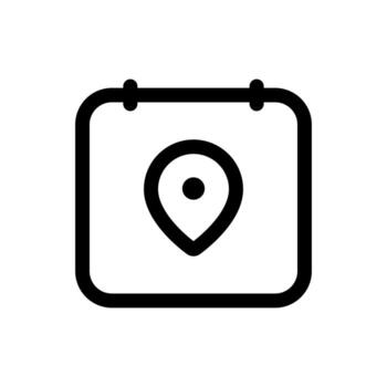 Simple Calendar icon combined with Placeholder on it. The icon can be used for websites, print templates, presentation templates, illustrations, etc. vector