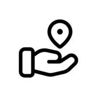 Simple Share Location icon. The icon can be used for websites, print templates, presentation templates, illustrations, etc vector