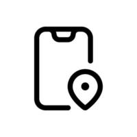 Simple Smartphone icon combine with a Placeholder on it. The icon can be used for websites, print templates, presentation templates, illustrations, etc. vector