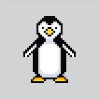 píxel Arte ilustración pingüino. pixelado pingüino. pingüino pájaro animal pixelado para el píxel Arte juego y icono para sitio web y vídeo juego. antiguo colegio retro vector